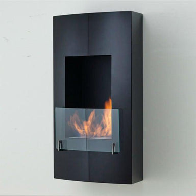 Eco-Feu Ethanol Fireplaces Eco-Feu Hollywood 18" Matte Black Wall Mounted Ethanol Fireplace WU-00146