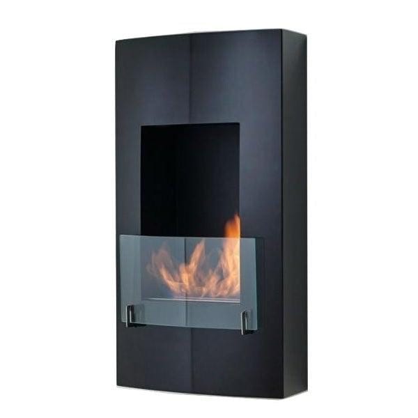 Eco-Feu Ethanol Fireplaces Eco-Feu Hollywood 18" Matte Black Wall Mounted Ethanol Fireplace WU-00146