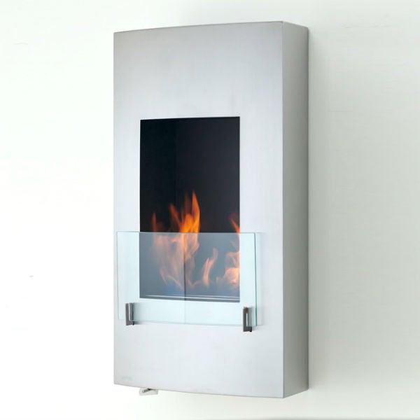 Eco-Feu Ethanol Fireplaces Eco-Feu Hollywood 18" Stainless Steel Wall Mounted Ethanol Fireplace WU-00070