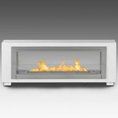 Eco-Feu Ethanol Fireplaces Eco-Feu Santa Cruz 63" White 2-Sided Ventless Ethanol Fireplace w/ Spout WS-00080