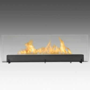 Eco-Feu Ethanol Fireplaces Eco-Feu Vision III 51" Black Freestanding Ethanol Fireplace w/ Spout WS-00098