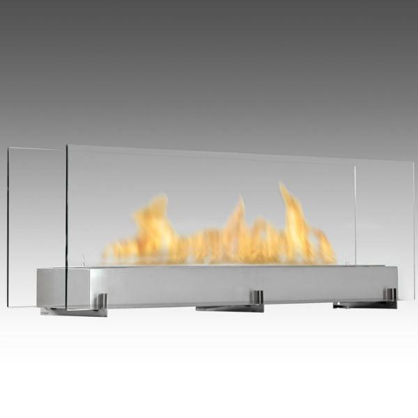 Eco-Feu Ethanol Fireplaces Eco-Feu Vision III 51" Stainless Freestanding Ethanol Fireplace w/ Spout WS-00097