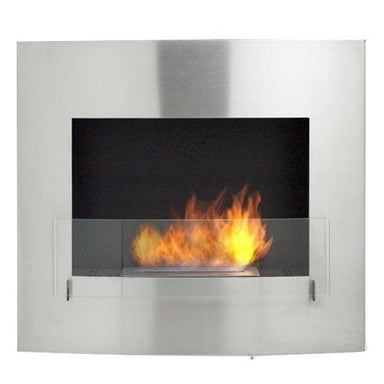 Eco-Feu Ethanol Fireplaces Eco-Feu Wynn 35" Stainless Wall Mounted Ethanol Fireplace w/ Spout WU-00072