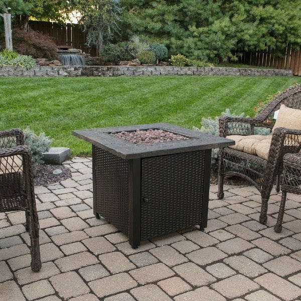 Endless Summer Gas Fireplaces Endless Summer 30" LP Gas Outdoor Fire Pit Table with 30-in Resin Tile Mantel