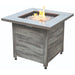 Endless Summer Gas Fireplaces Endless Summer Chesapeake 30" LP Gas Fire Pit w/ Faux Marble Top Faux Weather Wood Base