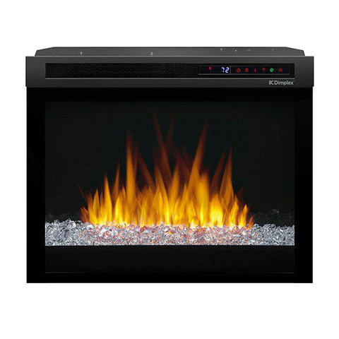 Image of Dimplex Multi-Fire XHD™ 26" Black Plug-In Electric Firebox with Glass Ember Bed-Modern Ethanol Fireplaces