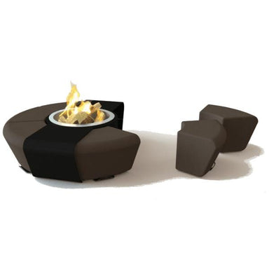 GlammFire Ethanol Fireplaces GlammFire Circus Outdoor Fire Pit with Benches - 15 inches