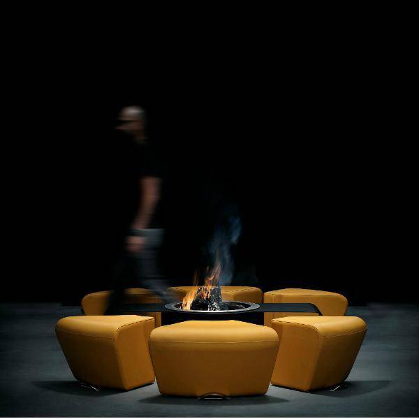 GlammFire Ethanol Fireplaces GlammFire Circus Outdoor Fire Pit with Benches - 15 inches