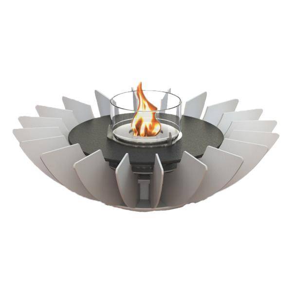 GlammFire Ethanol Fireplaces White - RAL9003 + $275.00 GlammFire Cosmo Tabletop Ethanol Fireplace - 6 inches