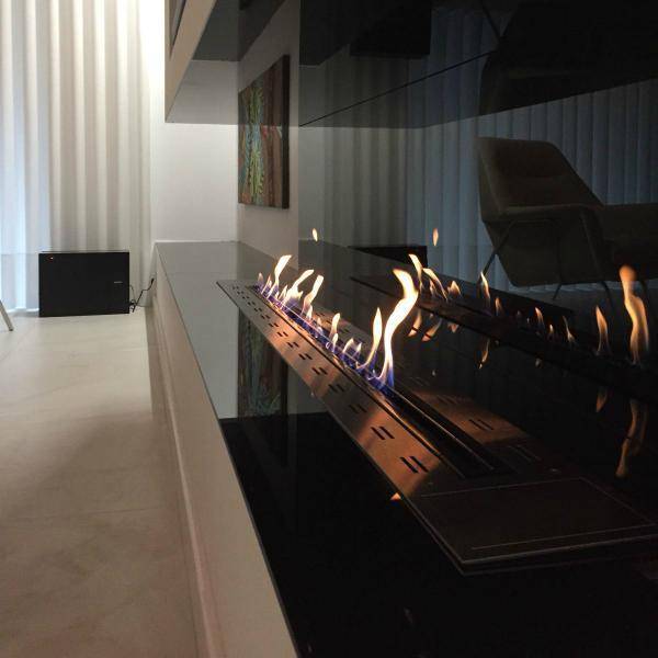 GlammFire Ethanol Fireplaces Glammfire Fire Line EVOPlus 1600 Ethanol Fireplace Insert with Remote Control