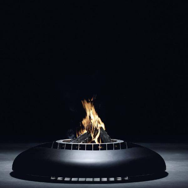 GlammFire Ethanol Fireplaces GlammFire Mime Fire Pit with Crea7ion EVO Plus Round Burner