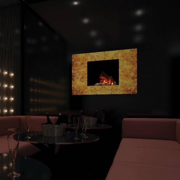 GlammFire Ethanol Fireplaces GlammFire Senses 3D Recessed Ethanol Fireplace with Remote Control-35 inch