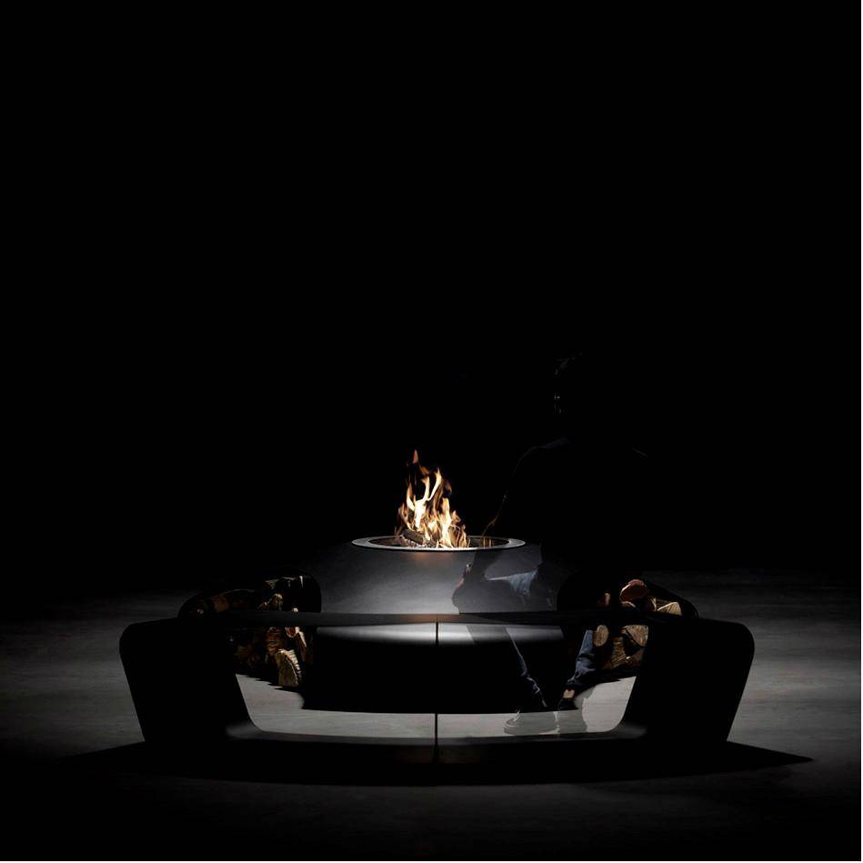 GlammFire Ethanol Fireplaces GlammFire Vaudeville Ethanol Firewood Charcoal Gas Fire Pit