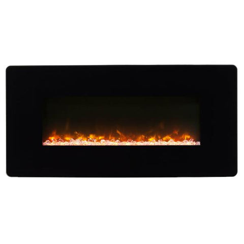 Image of Dimplex Winslow 48" Black Wall Mounted Linear Electric Fireplace-Modern Ethanol Fireplaces