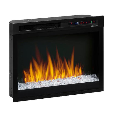 Image of Dimplex Multi-Fire XHD™ 28" Black Plug-In Electric Firebox with Glass Ember Bed-Modern Ethanol Fireplaces