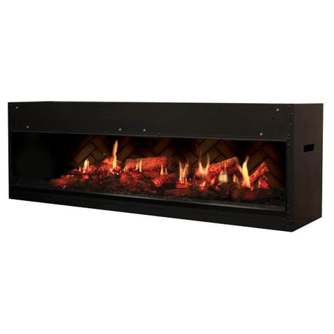 Image of Dimplex Opti-V™ 35" Black Double Virtual Electric Fireplace-Modern Ethanol Fireplaces