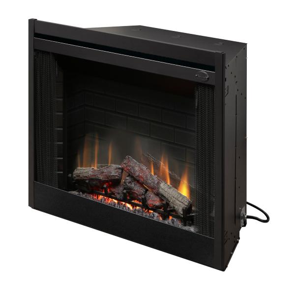 Dimplex Deluxe 33" Black Built-In Electric Firebox-Modern Ethanol Fireplaces