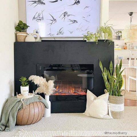 Image of Touchstone Forte 80006 40" Black Recessed Electric Fireplace-Modern Ethanol Fireplaces