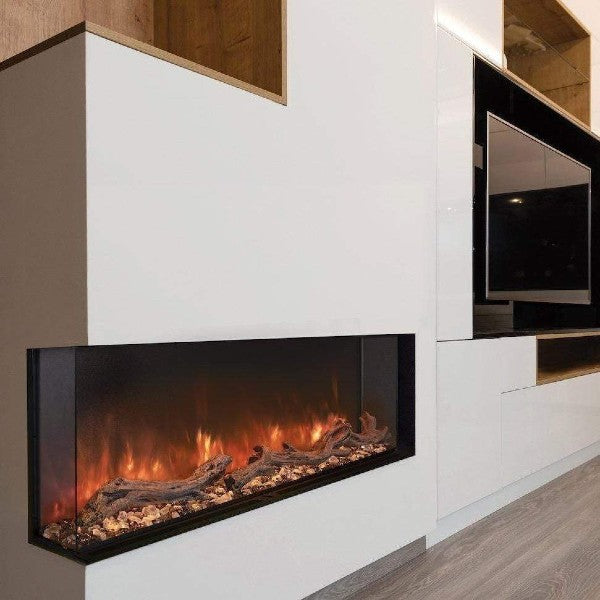 Modern Flames Landscape Pro Multi 80" Black Multi Sided Electric Fireplace