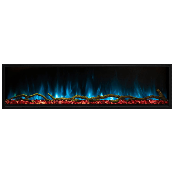 Modern Flames Electric Fireplaces Modern Flames Landscape Pro Slim 56" Black Built-In Electric Fireplace