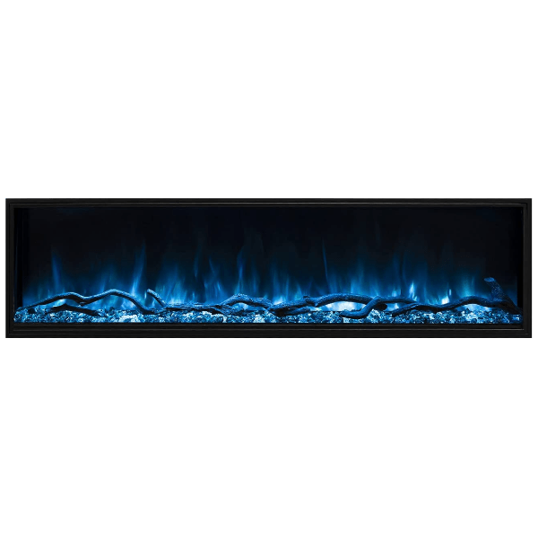 Modern Flames Electric Fireplaces Modern Flames Landscape Pro Slim 56" Black Built-In Electric Fireplace