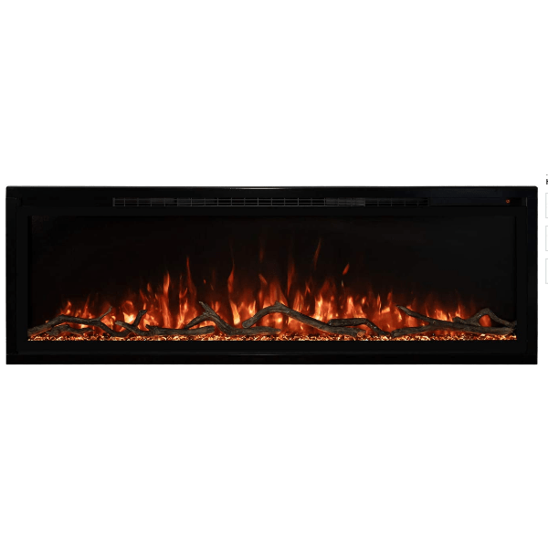 Modern Flames Electric Fireplaces Modern Flames Spectrum Slimline 50" Black Wall Mount or Recessed Electric Fireplace