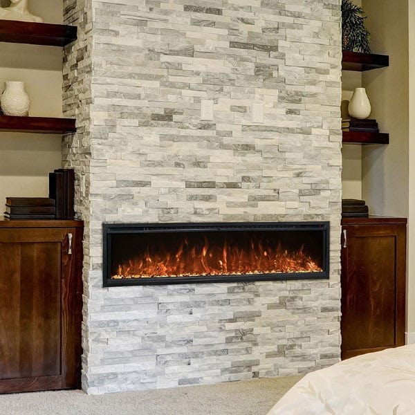 Modern Flames Electric Fireplaces Modern Flames Spectrum Slimline 60" Black Wall Mount or Recessed Electric Fireplace