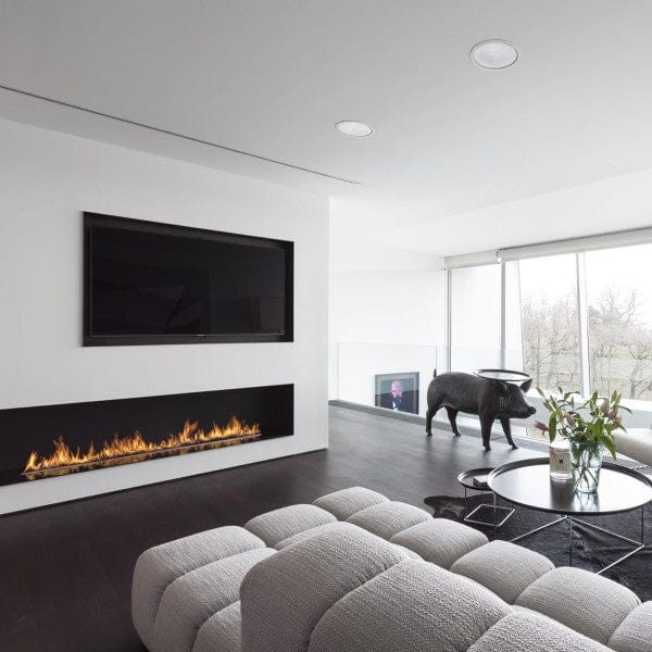 NetZero Ethanol Fireplaces NetZero Forma Single Sided 48" Black Firebox Ethanol Fireplace w/ Remote Control