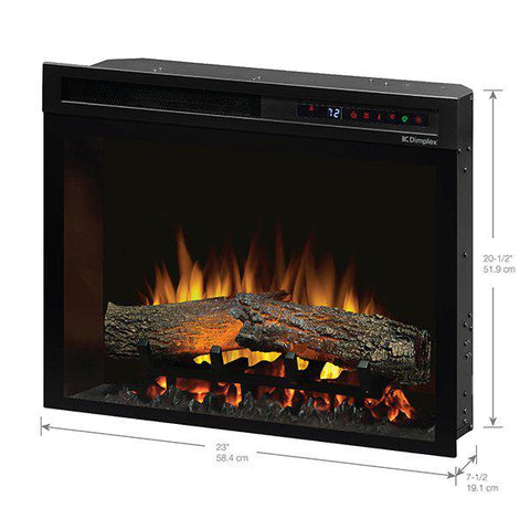 Image of Dimplex Multi-Fire XHD™ 23" Black Plug-In Electric Firebox with Log Set-Modern Ethanol Fireplaces