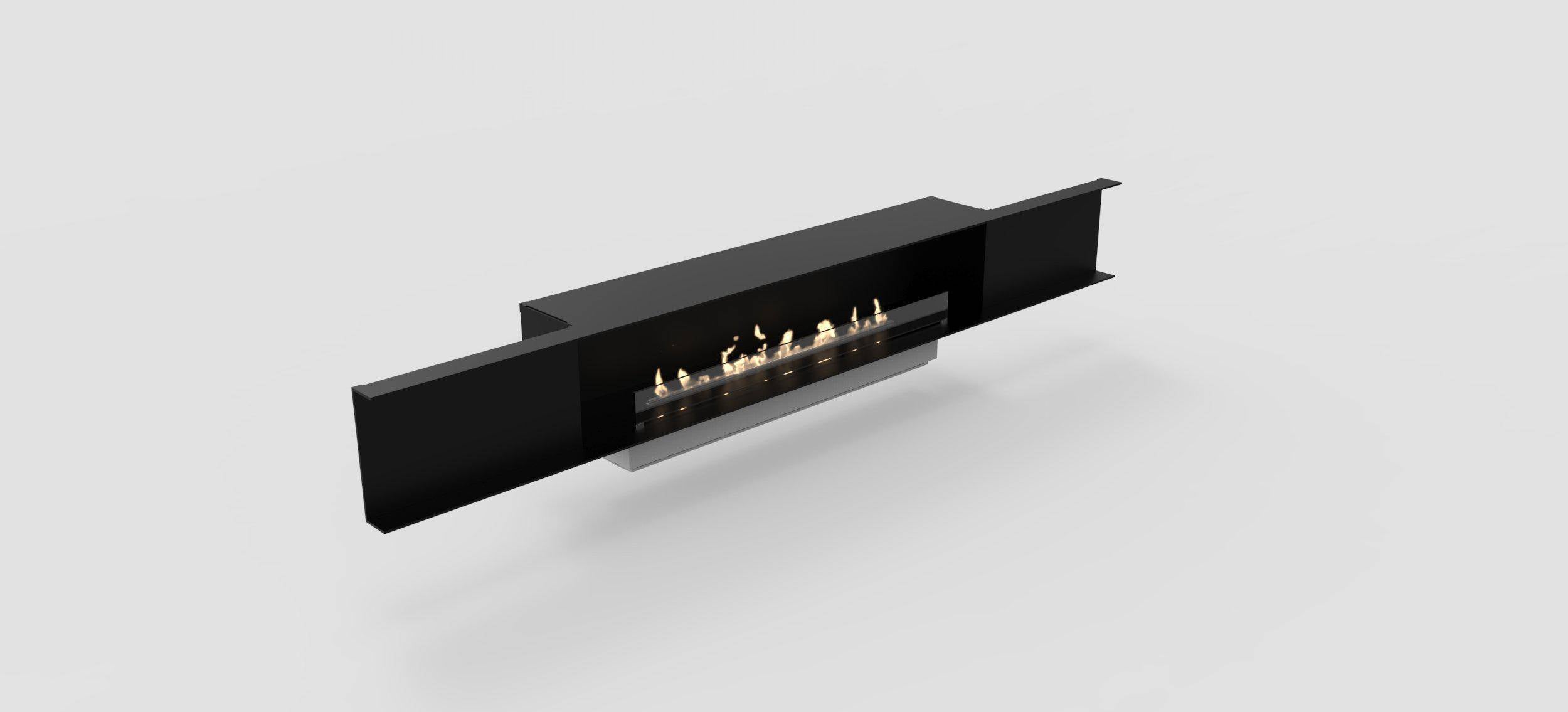 Decoflame Montreal Panorama E-Ribbon Automatic Recessed Ethanol Fireplace-Modern Ethanol Fireplaces