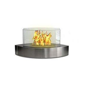 Anywhere Fireplace Lexington 90217 20" Stainless Tabletop Ethanol Fireplace-Modern Ethanol Fireplaces