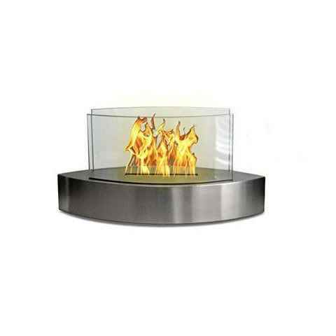 Image of Anywhere Fireplace Lexington 90217 20" Stainless Tabletop Ethanol Fireplace-Modern Ethanol Fireplaces