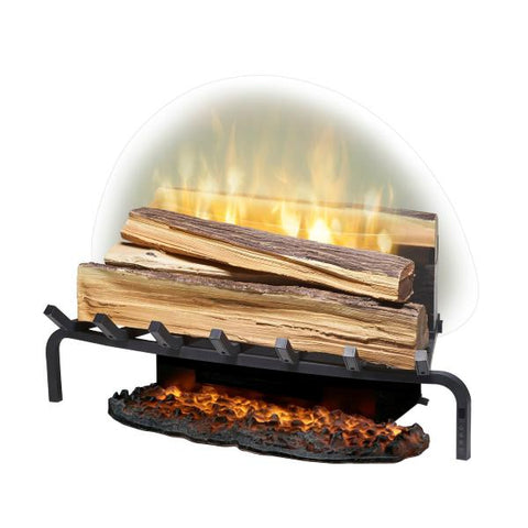 Image of Dimplex Revillusion® 25" Black Electric Plug-In with Fresh Cut Log Set-Modern Ethanol Fireplaces