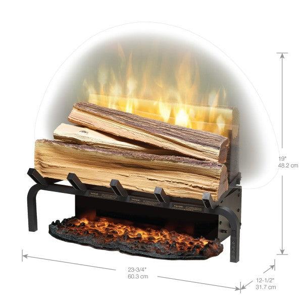 Dimplex Revillusion® 20" Black Electric Plug-In with Fresh Cut Log Set-Modern Ethanol Fireplaces