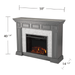 SEI Furniture Electric Fireplaces SEI Furniture Dakesbury 50" Gray Faux Stacked Stone Freestanding Electric Fireplace