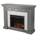 SEI Furniture Electric Fireplaces SEI Furniture Dakesbury 50" Gray Faux Stacked Stone Freestanding Electric Fireplace