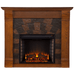 SEI Furniture Electric Fireplaces SEI Furniture Elkmont 40" Salem Antique Oak Freestanding Electric Fireplace