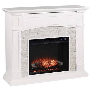 SEI Furniture Electric Fireplaces SEI Furniture Seneca 45" New White Freestanding Electric Fireplace