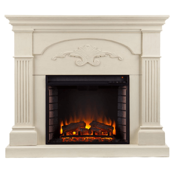 SEI Furniture Electric Fireplaces SEI Furniture Sicilian 44" Ivory Harvest Traditional Style Electric Fireplace