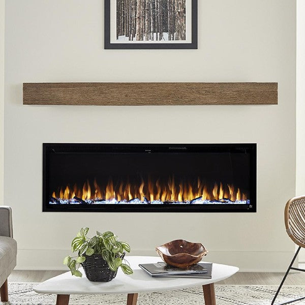 Touchstone Sideline Elite Smart 60" Black WiFi-Enabled Recessed Electric Fireplace-Modern Ethanol Fireplaces