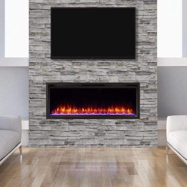 SimpliFire Electric Fireplaces SimpliFire Allusion Platinum 50" Black Wall Mounted Electric Fireplace