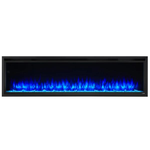 SimpliFire Electric Fireplaces SimpliFire Allusion Platinum 60" Black Wall Mounted Electric Fireplace