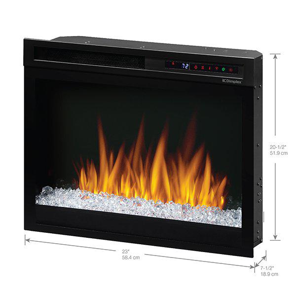 Dimplex Multi-Fire XHD™ 28" Black Plug-In Electric Firebox with Glass Ember Bed-Modern Ethanol Fireplaces
