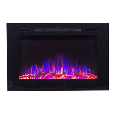 Touchstone Electric Fireplaces Touchstone Forte 80006 40" Black Recessed Electric Fireplace