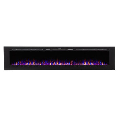 Touchstone Electric Fireplaces Touchstone Sideline 100 80032 100" Black Recessed Electric Fireplace