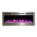 Touchstone Electric Fireplaces Touchstone Sideline 50 Stainless Steel 86273 50" Black Recessed Electric Fireplace