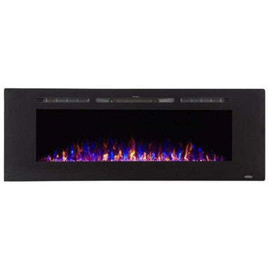 Touchstone Electric Fireplaces Touchstone Sideline 60" Black Recessed Electric Fireplace with Log Set