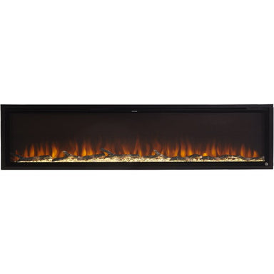 Touchstone Sideline Elite Smart 100" Black WiFi-Enabled Recessed Electric Fireplace-Modern Ethanol Fireplaces