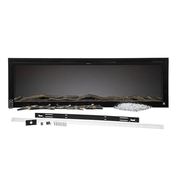 Touchstone Electric Fireplaces Touchstone Sideline Elite Smart 50" Black WiFi-Enabled Recessed Electric Fireplace