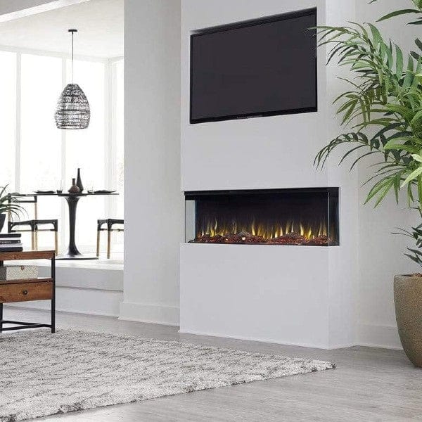 Touchstone Electric Fireplaces Touchstone Sideline Infinity 3 Sided 50" Black WiFi Enabled Recessed Electric Fireplace